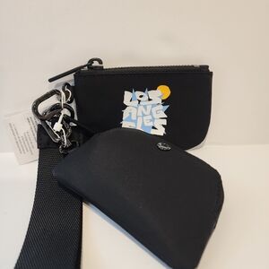 Lululemon Black Dual Pouch Wristlet‎